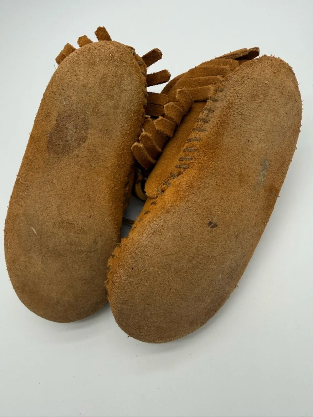 VTG 80s Minnetonka Moccasin Childrens Softsole Fringe Boots Size 7 Style 2482